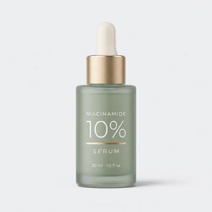 A serum bottle, turned by dragging