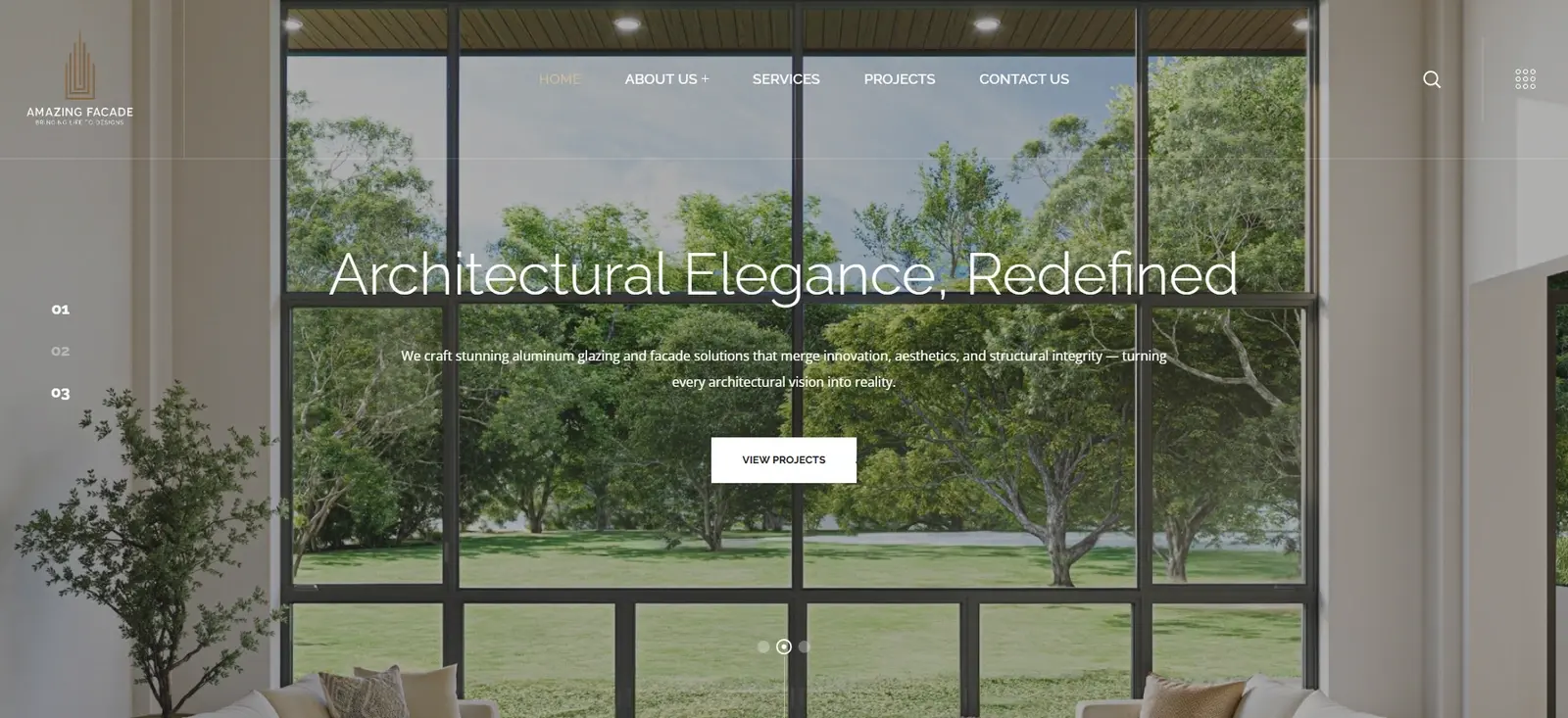 The Amazing Facade homepage, built by Wire Edge Digital