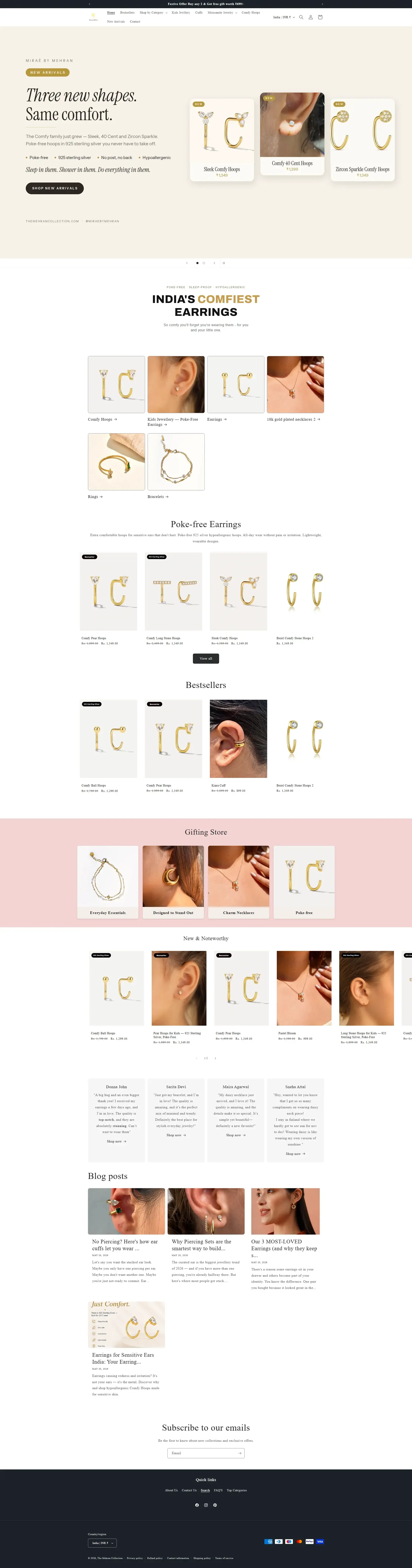 The The Mehran Collection website, built by Wire Edge Digital