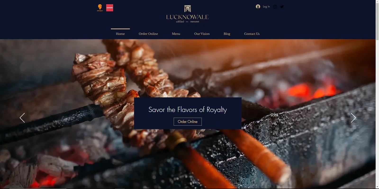 The Lucknowale homepage, built by Wire Edge Digital