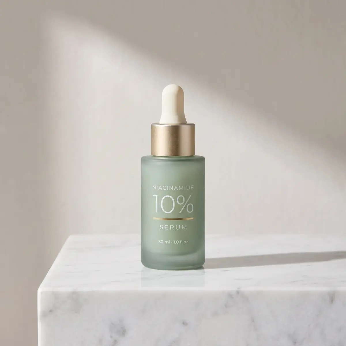 The same serum bottle, marble, generated from the a phone photo